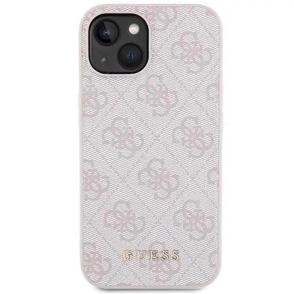Guess 4G Metal Gold Logo case for iPhone 15 - pink - Cell phone cases and covers<<<HurtelXML