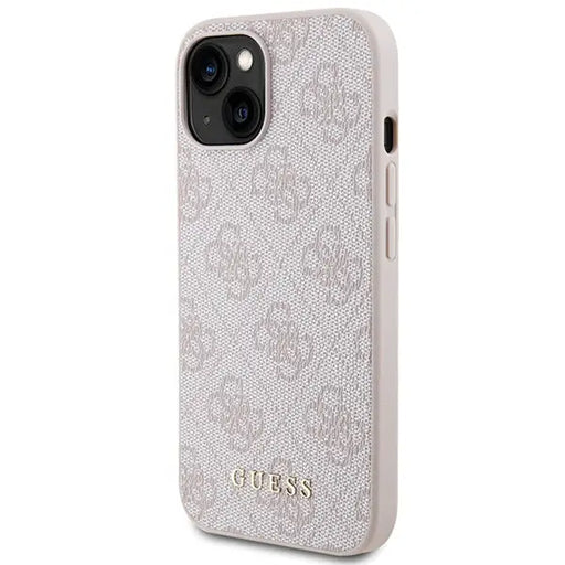 Guess 4G Metal Gold Logo case for iPhone 15 - pink - Cell phone cases and covers<<<HurtelXML