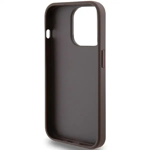 Guess 4G Metal Gold Logo case for iPhone 15 Pro - brown - Cell phone cases and covers<<<HurtelXML