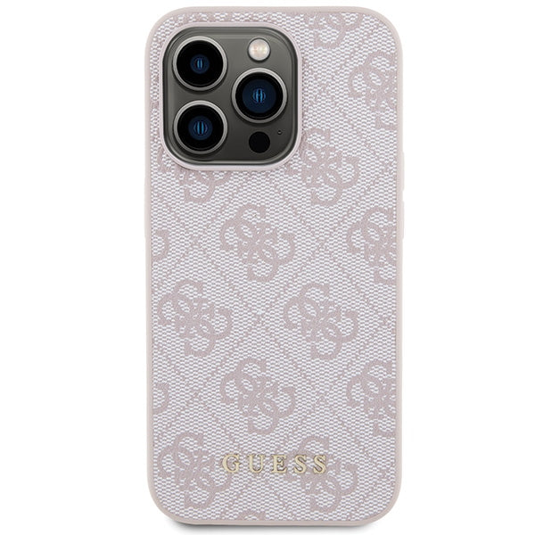 Guess 4G Metal Gold Logo case for iPhone 15 Pro - pink - Cell phone cases and covers<<<HurtelXML