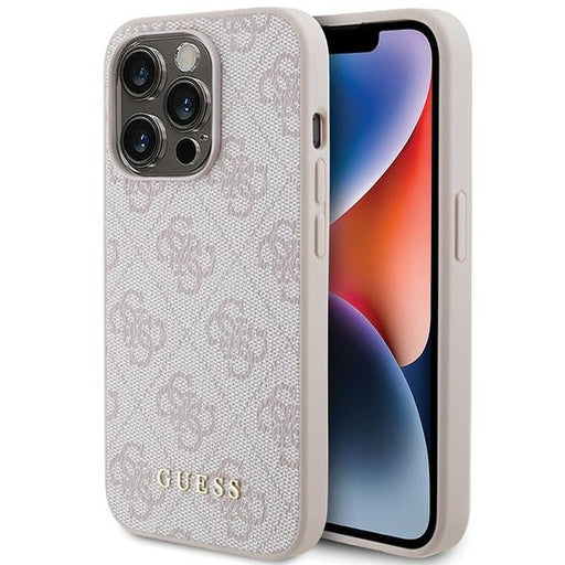 Guess 4G Metal Gold Logo case for iPhone 15 Pro - pink - Cell phone cases and covers<<<HurtelXML