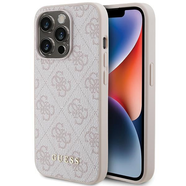 Guess 4G Metal Gold Logo case for iPhone 15 Pro - pink - Cell phone cases and covers<<<HurtelXML