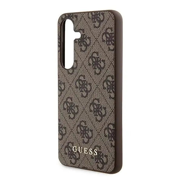 Guess 4G Metal Gold Logo case for Samsung Galaxy A35 - brown - Cell phone cases and covers<<<HurtelXML