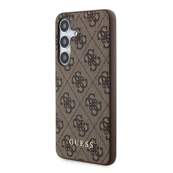 Guess 4G Metal Gold Logo case for Samsung Galaxy A35 - brown - Cell phone cases and covers<<<HurtelXML