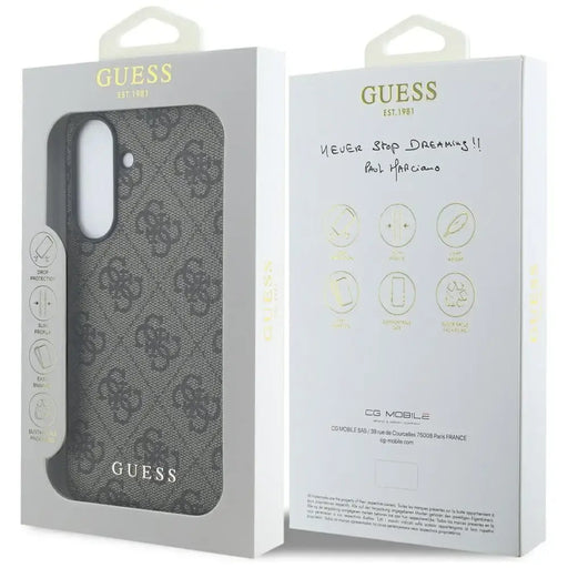 Guess 4G Metal Gold Logo Case for Samsung Galaxy A56 - Brown - Cell phone cases and covers<<<HurtelXML