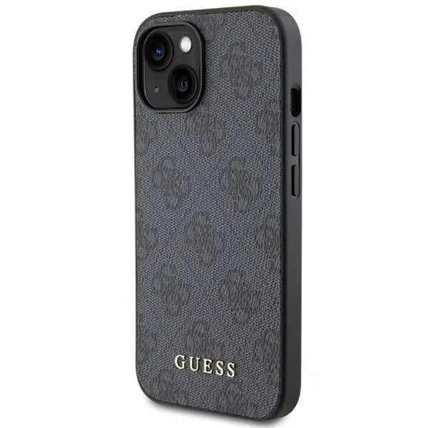 Guess 4G Metal Gold Logo iPhone 15 Case - Gray - Cell phone cases and covers<<<HurtelXML