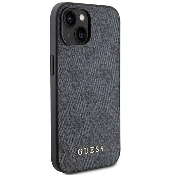 Guess 4G Metal Gold Logo iPhone 15 Case - Gray - Cell phone cases and covers<<<HurtelXML
