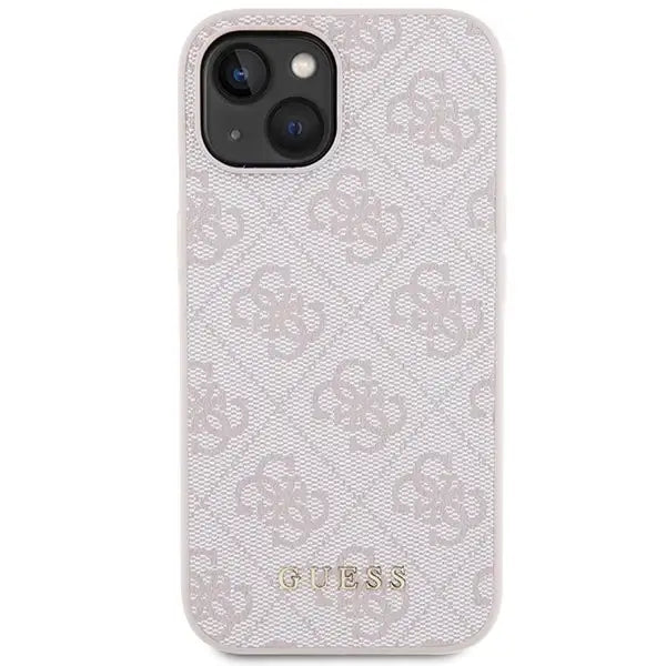 Guess 4G Metal Gold Logo iPhone 15 Plus Case - Pink - Cell phone cases and covers<<<HurtelXML