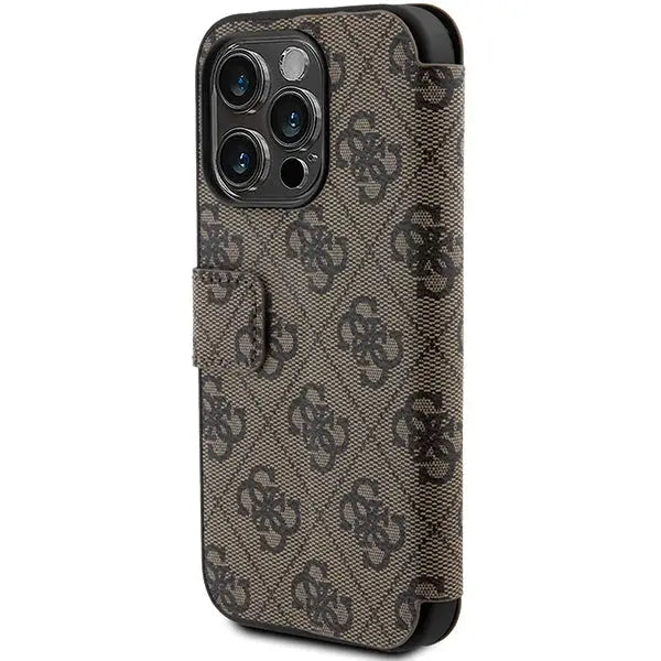 Guess 4G Metal Logo case for iPhone 15 Pro - brown - Cell phone cases and covers<<<HurtelXML