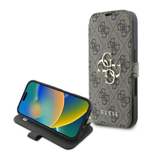 Guess 4G Metal Logo iPhone 16 Case - Brown - Cell phone cases and covers<<<HurtelXML