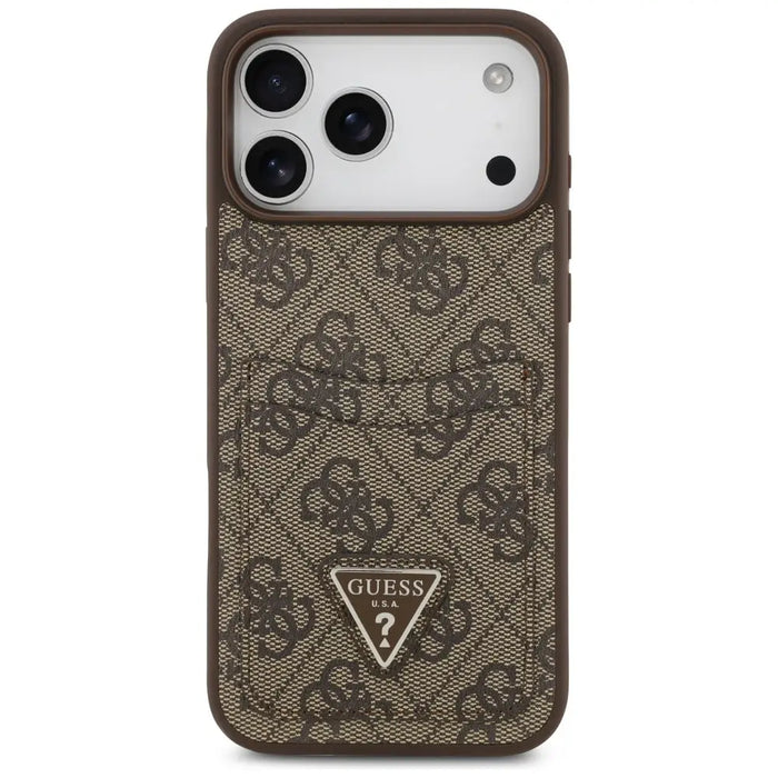 Guess 4G Nauble Card Triangle Case for iPhone 17 Pro Max - Brown - Cell phone cases and covers<<<HurtelXML