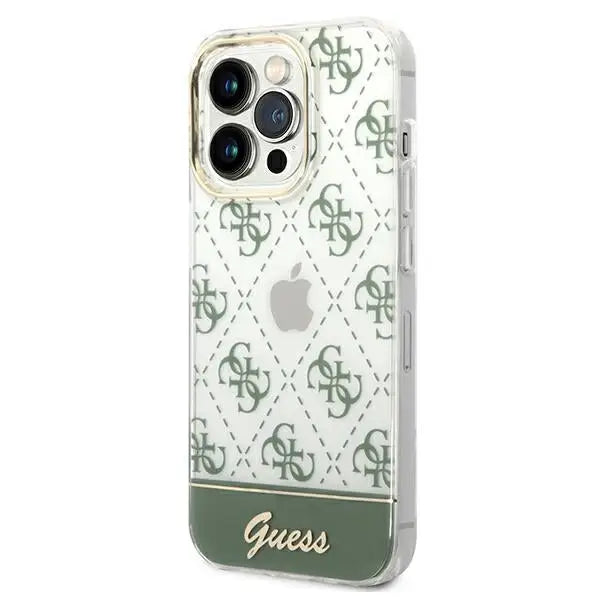 Guess 4G Pattern Script case for iPhone 14 Pro Max - khaki - Cell phone cases and covers<<<HurtelXML