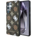 Guess 4G Printed Colored Peony Pattern MagSafe Case for Samsung Galaxy S25 Ultra Brown - Cell phone cases