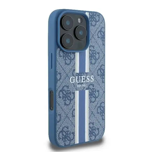 Guess 4G Printed Stripes MagSafe case for iPhone 16 Pro - blue - Cell phone cases and covers<<<HurtelXML