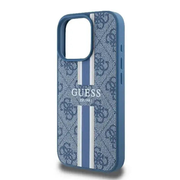 Guess 4G Printed Stripes MagSafe case for iPhone 16 Pro - blue - Cell phone cases and covers<<<HurtelXML