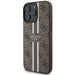 Guess 4G Printed Stripes MagSafe Case for iPhone 16 Pro Max - Brown - Cell phone cases and covers<<<HurtelXML