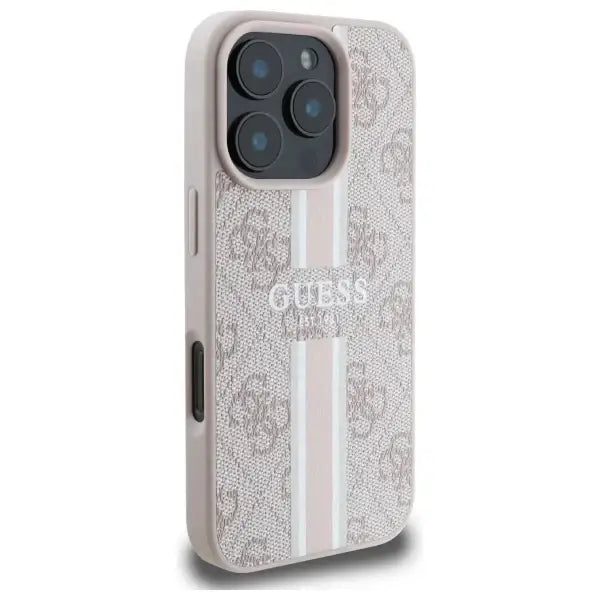 Guess 4G Printed Stripes MagSafe Case for iPhone 16 Pro Max - Pink - Cell phone cases and covers<<<HurtelXML