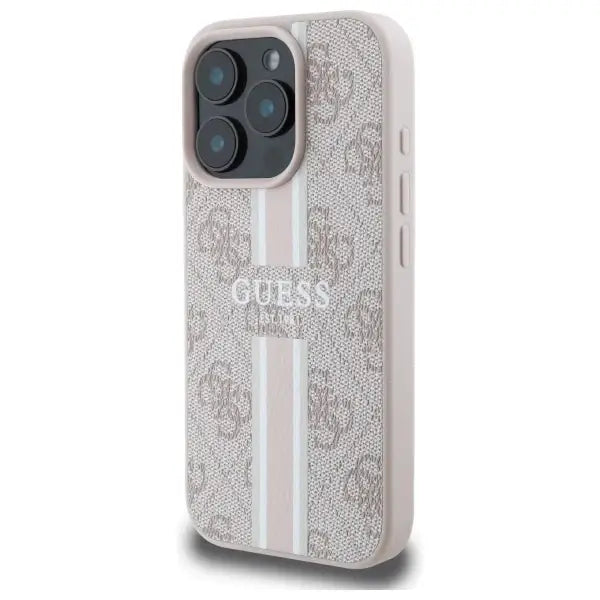 Guess 4G Printed Stripes MagSafe Case for iPhone 16 Pro Max - Pink - Cell phone cases and covers<<<HurtelXML