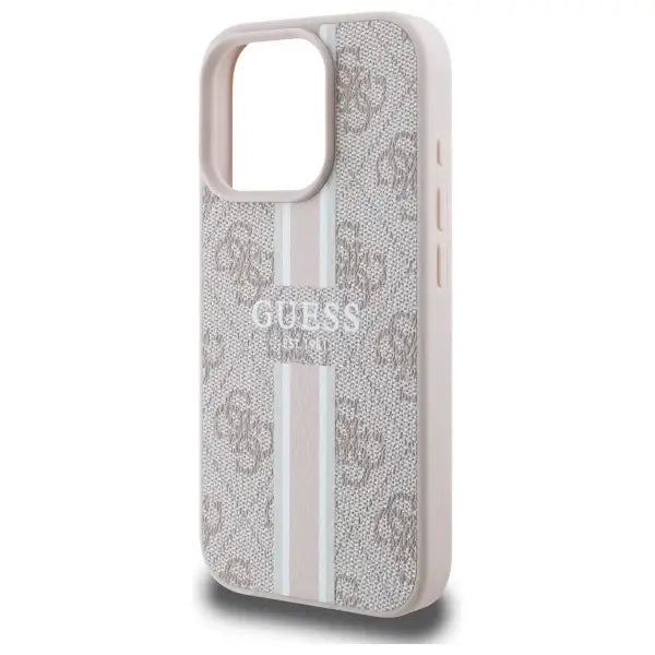 Guess 4G Printed Stripes MagSafe Case for iPhone 16 Pro Max - Pink - Cell phone cases and covers<<<HurtelXML