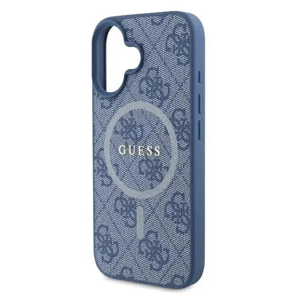 Guess 4G Ring Classic Logo MagSafe case for iPhone 16 Plus - blue - Cell phone cases and covers<<<HurtelXML
