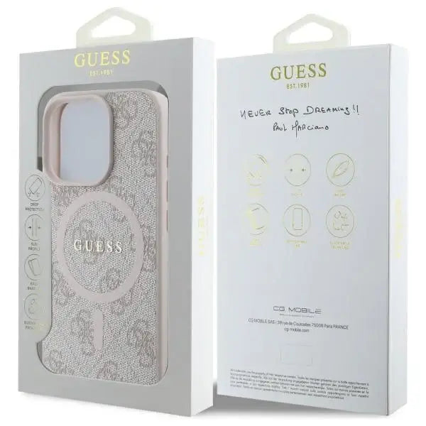 Guess 4G Ring Classic Logo MagSafe Case for iPhone 16 Pro Max - Pink - Cell phone cases and covers<<<HurtelXML