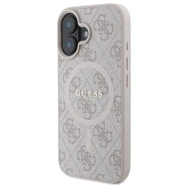 Guess 4G Ring Classic Logo MagSafe iPhone 16 Case - Pink - Cell phone cases and covers<<<HurtelXML