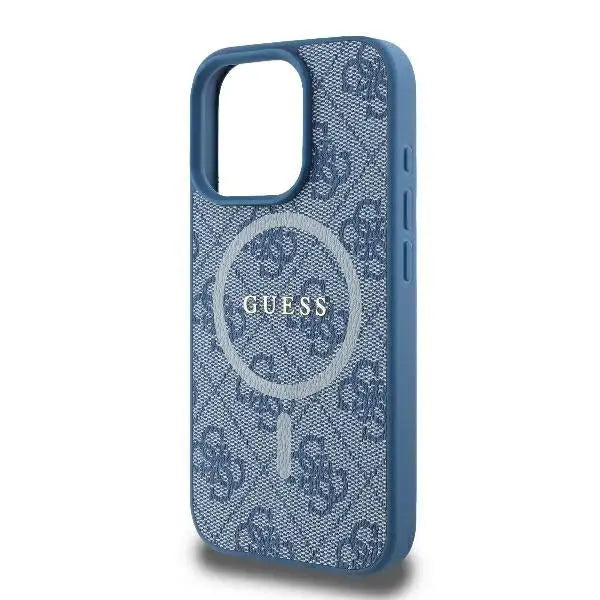 Guess 4G Ring Classic Logo MagSafe iPhone 16 Pro Case - Blue - Cell phone cases and covers<<<HurtelXML