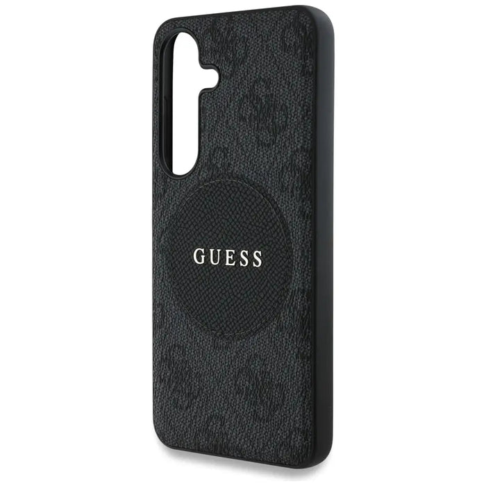 Guess 4G Round Patch Classic Logo MagSafe case for Samsung Galaxy S25 black - Cell phone cases and covers<<<HurtelXML