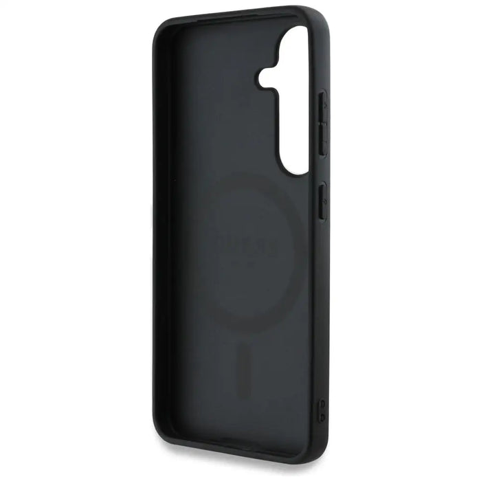 Guess 4G Round Patch Classic Logo MagSafe case for Samsung Galaxy S25 blue - Cell phone cases and covers<<<HurtelXML