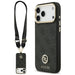 Guess 4G Srtass Logo & Big Strap Metal Buttons MagSafe Case for iPhone 17 Pro Max - Black - Cell phone cases
