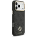 Guess 4G Srtass Logo & Big Strap Metal Buttons MagSafe Case for iPhone 17 Pro Max - Black - Cell phone cases