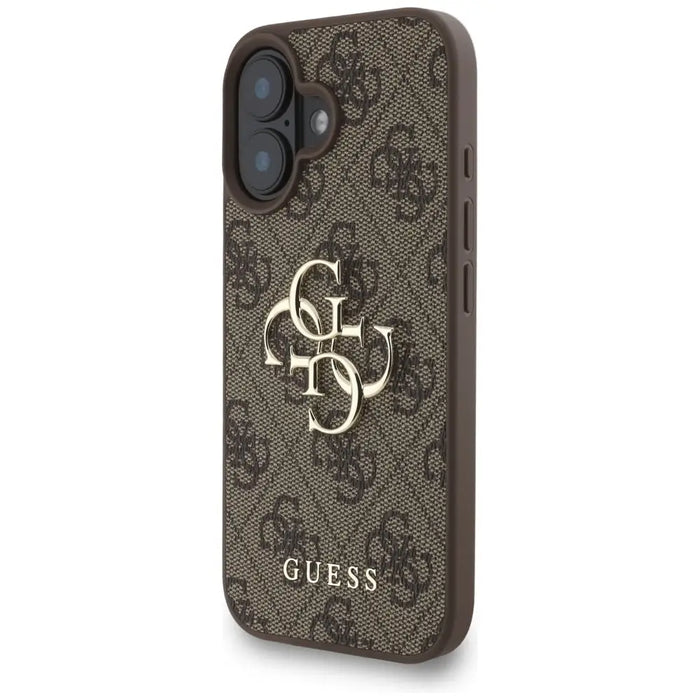 Guess 4G Strap 4G Classic Logo Case for iPhone 16 - Brown - Cell phone cases and covers<<<HurtelXML