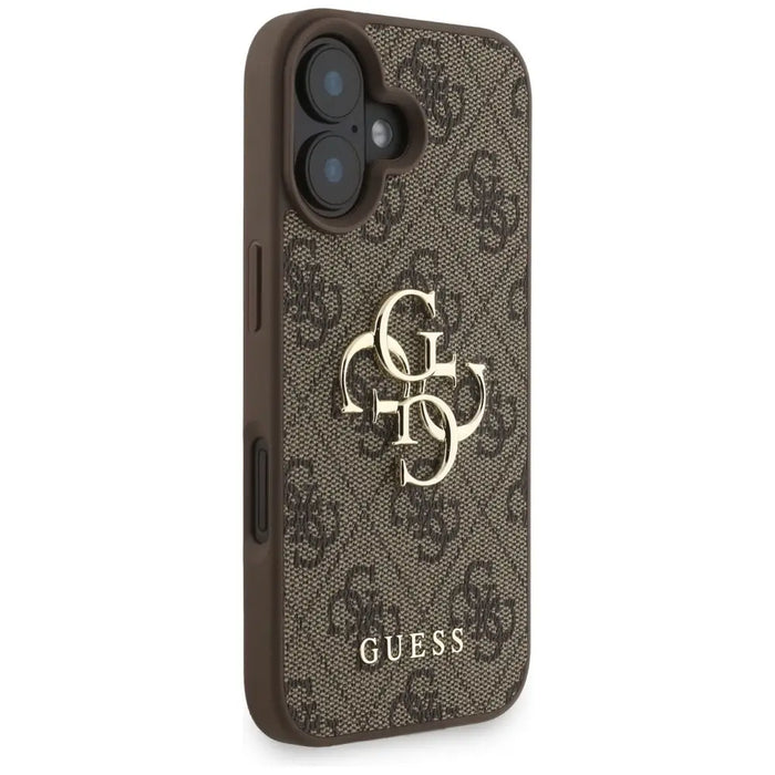 Guess 4G Strap 4G Classic Logo Case for iPhone 16 - Brown - Cell phone cases and covers<<<HurtelXML