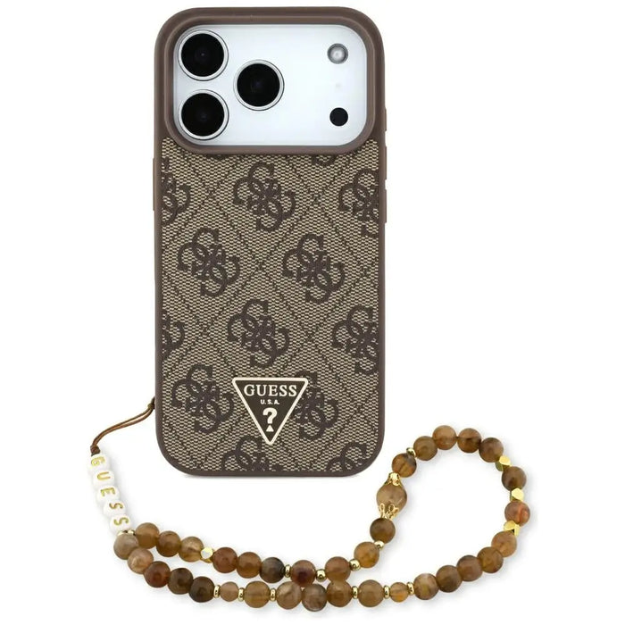 Guess 4G Strap Triangle Logo MagSafe case for iPhone 17 Pro - brown - Cell phone cases and covers<<<HurtelXML