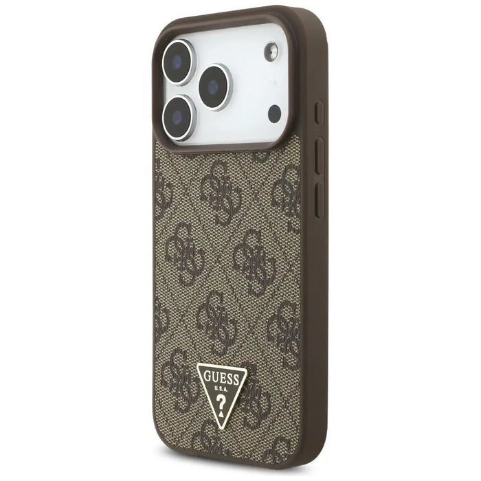 Guess 4G Strap Triangle Logo MagSafe case for iPhone 17 Pro - brown - Cell phone cases and covers<<<HurtelXML