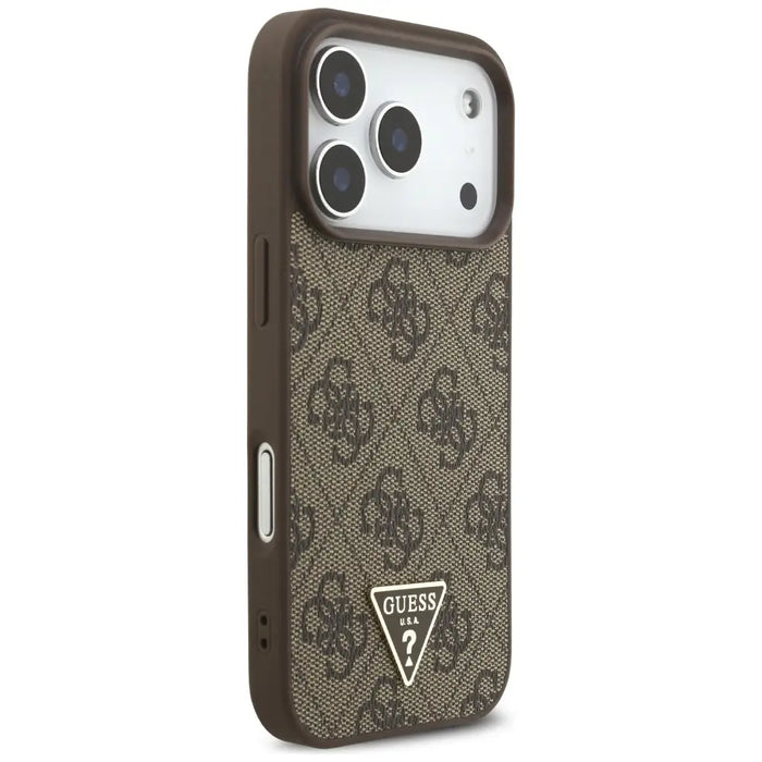 Guess 4G Strap Triangle Logo MagSafe case for iPhone 17 Pro - brown - Cell phone cases and covers<<<HurtelXML