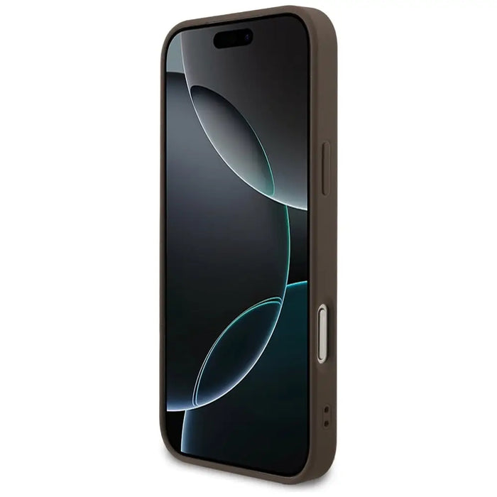 Guess 4G Strap Triangle Logo MagSafe Case for iPhone 17 Pro Max - Brown - Cell phone cases and covers<<<HurtelXML