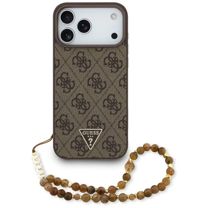 Guess 4G Strap Triangle Logo MagSafe Case for iPhone 17 Pro Max - Brown - Cell phone cases and covers<<<HurtelXML