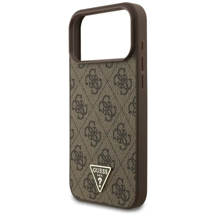 Guess 4G Strap Triangle Logo MagSafe Case for iPhone 17 Pro Max - Brown - Cell phone cases and covers<<<HurtelXML