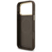 Guess 4G Strass Logo & Big Strap Metal Buttons MagSafe Case for iPhone 17 Pro Max - Brown - Cell phone cases