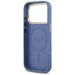 Guess 4G Strass Logo & Big Strap Metal Buttons MagSafe Case for iPhone 17 Pro - Blue - Cell phone cases