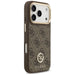 Guess 4G Strass Logo & Big Strap Metal Buttons MagSafe Case for iPhone 17 Pro - Brown - Cell phone cases
