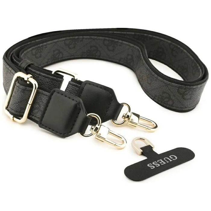 Guess 4G Strass Logo & Big Strap Metal Buttons MagSafe Case for iPhone 17 Pro - Black - Cell phone cases