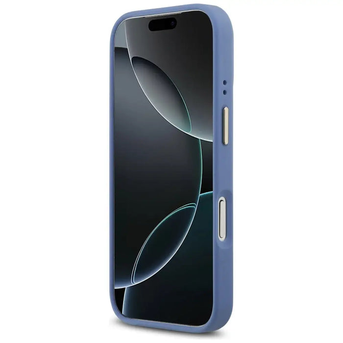 Guess 4G Strass Logo & Big Strap Metal Buttons MagSafe Case for iPhone 17 Pro - Blue - Cell phone cases