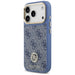 Guess 4G Strass Logo & Big Strap Metal Buttons MagSafe Case for iPhone 17 Pro - Blue - Cell phone cases