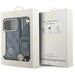 Guess 4G Strass Logo & Big Strap Metal Buttons MagSafe Case for iPhone 17 Pro - Blue - Cell phone cases