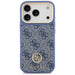 Guess 4G Strass Logo & Big Strap Metal Buttons MagSafe Case for iPhone 17 Pro - Blue - Cell phone cases