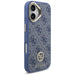 Guess 4G Strass Logo & Big Strap Metal Buttons MagSafe Case for iPhone 17 - Blue - Cell phone cases