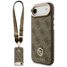 Guess 4G Strass Logo & Big Strap Metal Buttons MagSafe Case for iPhone Air - Brown - Cell phone cases