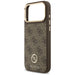 Guess 4G Strass Logo & Big Strap Metal Buttons MagSafe Case for iPhone 17 Pro Max - Brown - Cell phone cases